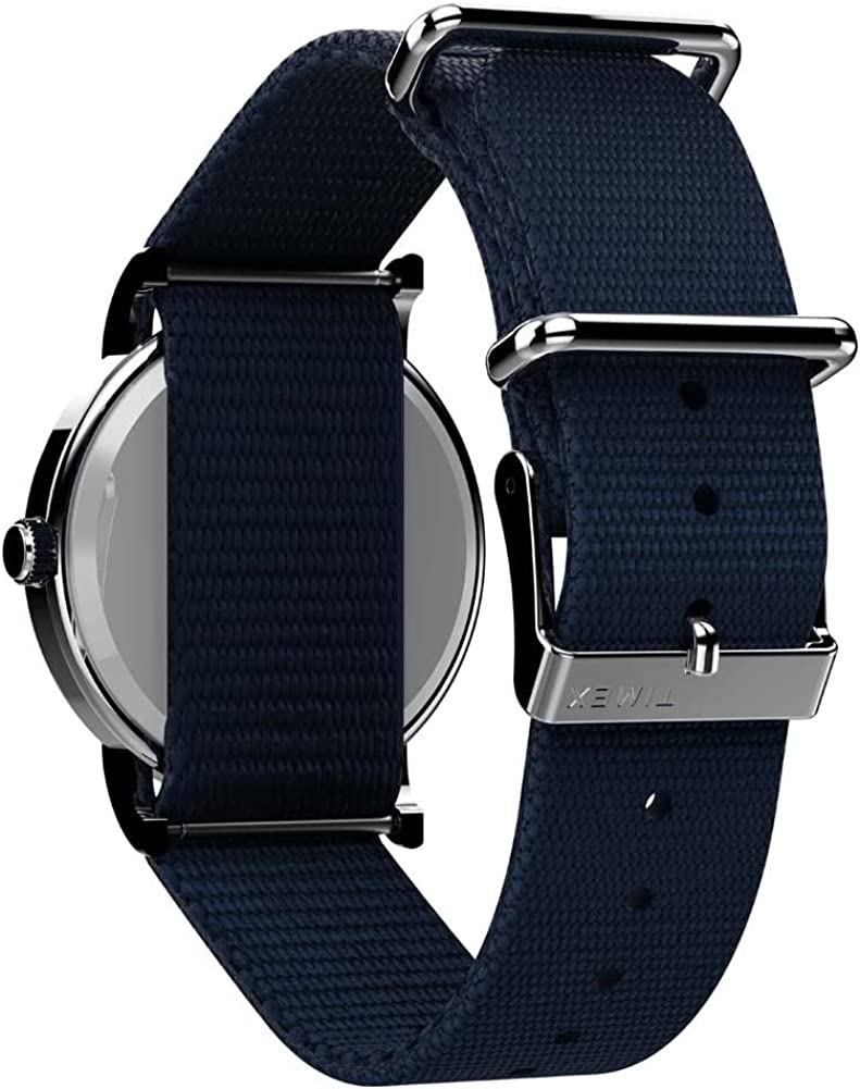 Timex Weekender Watch with White Dial and Blue Nylon Strap TW2V41900