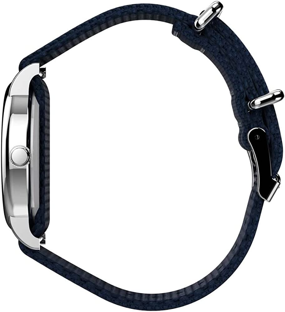 Timex Weekender Watch with White Dial and Blue Nylon Strap TW2V41900