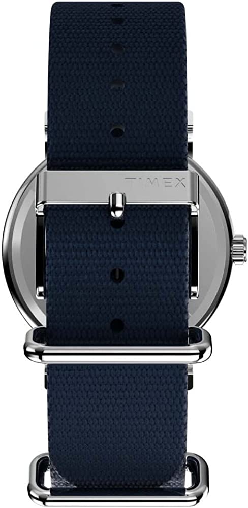 Timex Weekender Watch with White Dial and Blue Nylon Strap TW2V41900