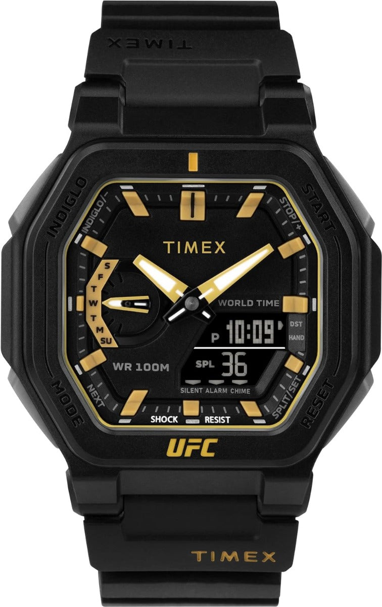 Timex UFC Colossus Mens Watch with Black Resin Strap TW2V55300