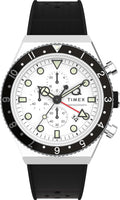 Timex Mens Q Chrono Watch with Black Silicone Strap TW2V70100