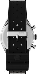 Timex Mens Q Chrono Watch with Black Silicone Strap TW2V70100