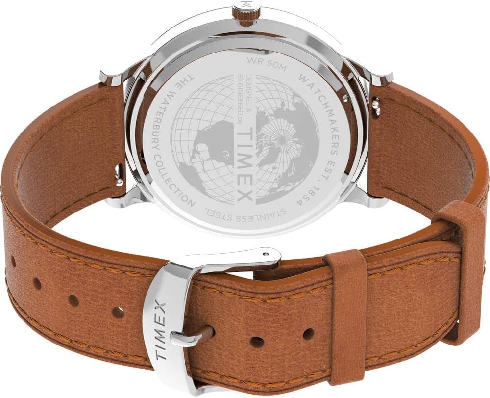 Timex Waterbury Mens Watch with Tan Leather Strap TW2V73600