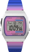 Timex Unisex Digital Watch with Blue and Purple Strap TW2V74600
