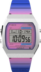 Timex Unisex Digital Watch with Blue and Purple Strap TW2V74600
