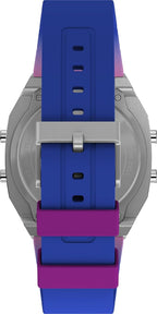Timex Unisex Digital Watch with Blue and Purple Strap TW2V74600