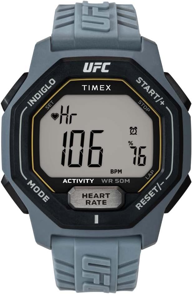 Timex UFC Mens Digital Watch with Black Dial and Blue Strap TW2V83900