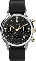 Timex Marlin Mens Chronograph Watch with Black Dial and Black Strap TW2W51500UK