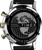 Timex Marlin Mens Chronograph Watch with Black Dial and Black Strap TW2W51500UK