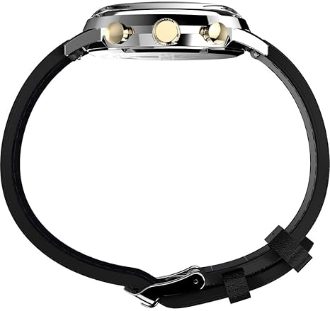 Timex Marlin Mens Chronograph Watch with Black Dial and Black Strap TW2W51500UK