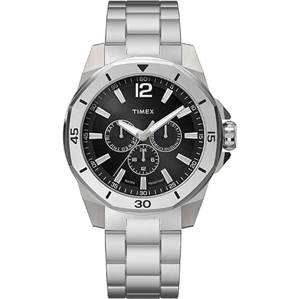 Timex Men's Watch with Black Dial and Stainless Steel Bracelet TW2W79900