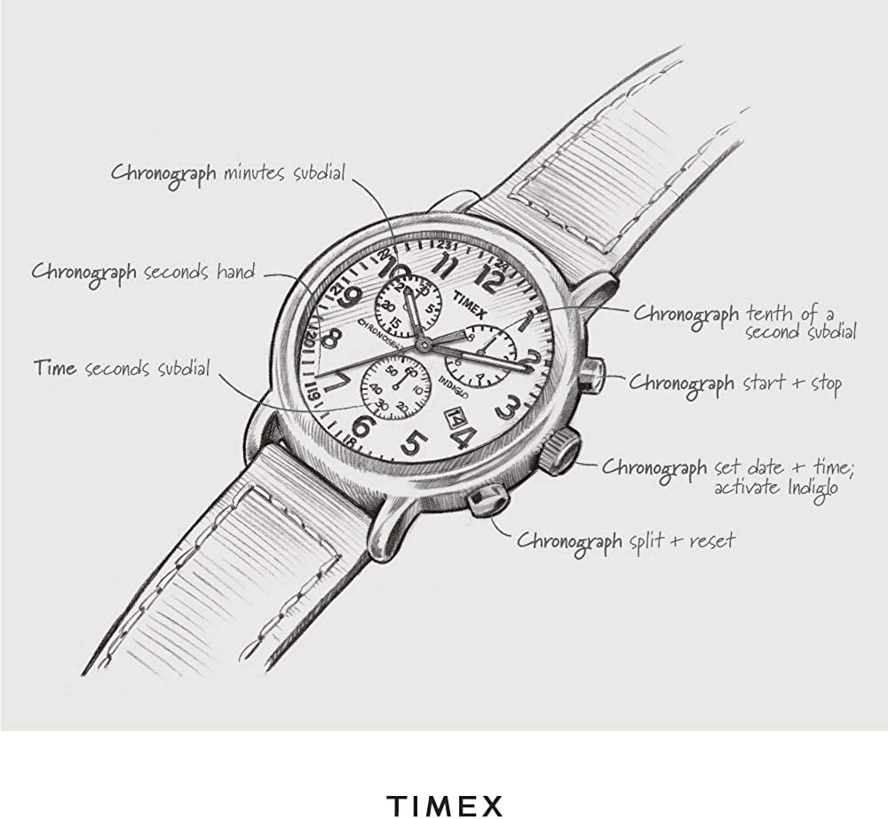 Timex Men's Chronograph Watch with Brown Dial and Beige Strap TW4B10200