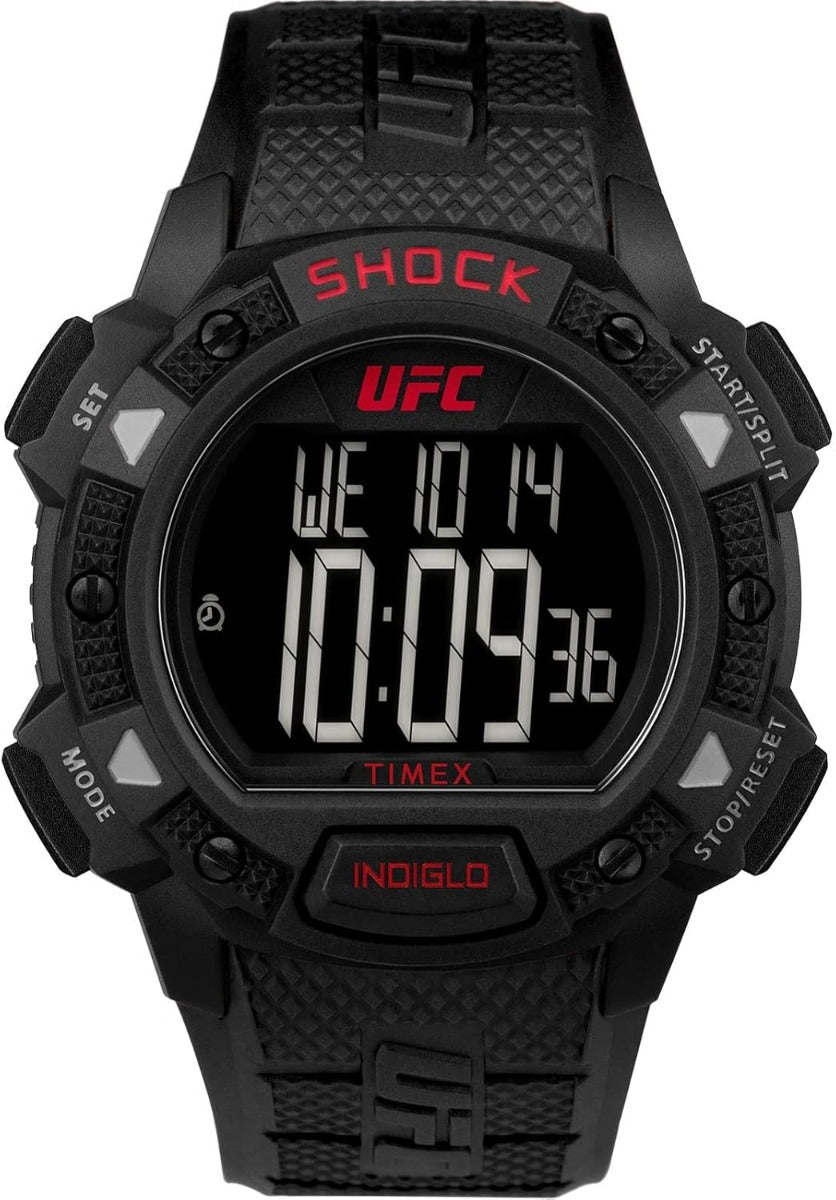 Watsh Ddigidol i Ddynion Timex gyda Deial Ddu a Strap Ddu TW4B27400
