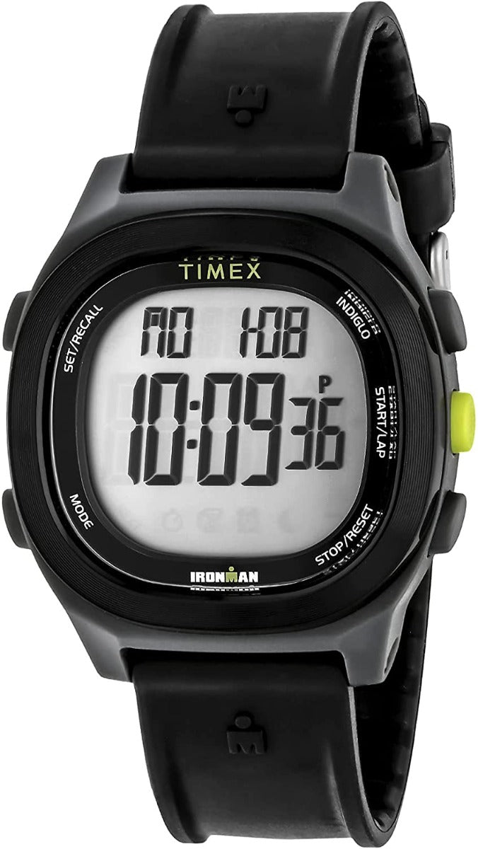 Gwyl Digidol Transit Ironman i Ddynion Timex gyda Strap Resin Du TW5M18900