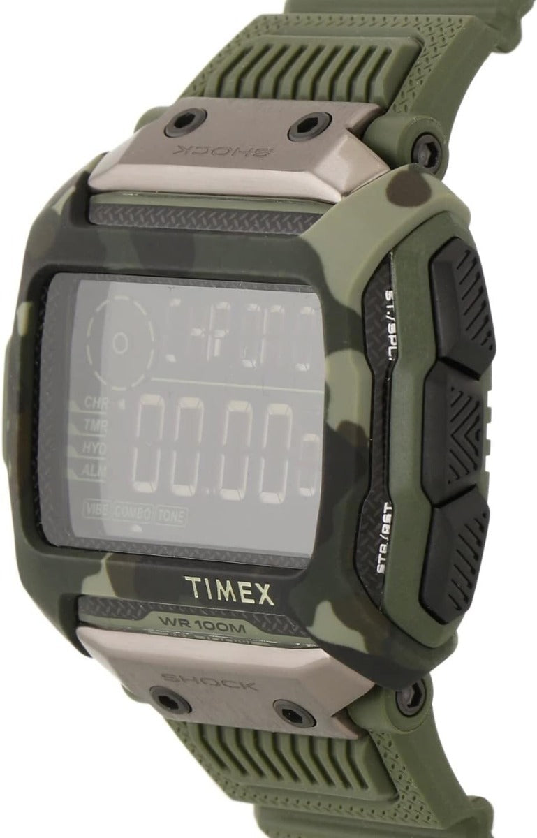 Timex Mens Digital Watch with Black Dial and Camouflage Strap TW5M20400