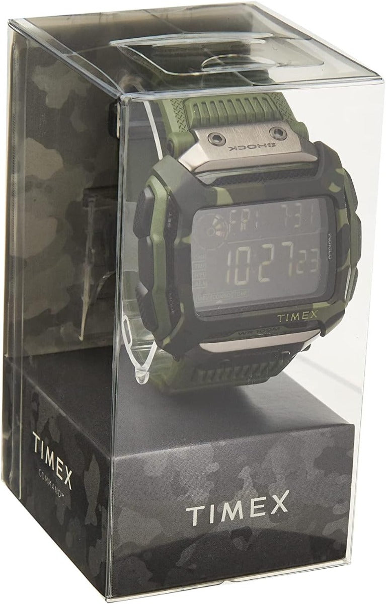 Timex Mens Digital Watch with Black Dial and Camouflage Strap TW5M20400