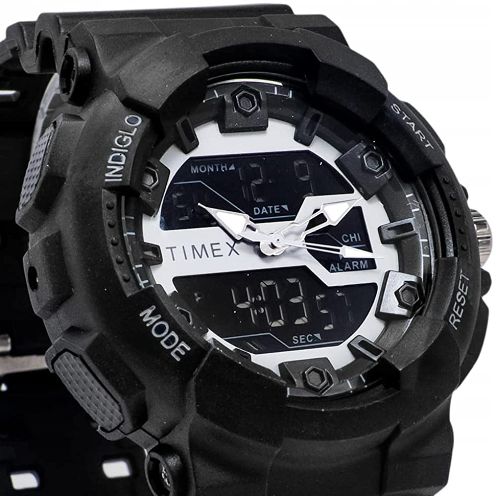 Timex Men's Analogue & Digital Watch with Black Silicone Strap TW5M22500