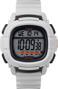 Timex Command Mens Digital Watch with Grey Positive Dial and White Silicone Strap TW5M26400