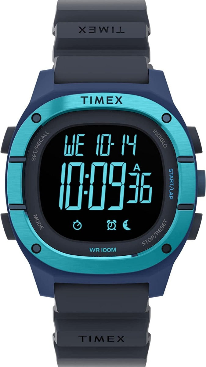 Timex Men's Digital Watch with Black Plastic Strap TW5M35500