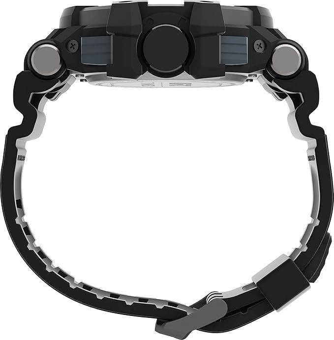 Timex Gwylio Digidol UFC i Ddynion gyda Deial Du a Strap Du TW5M51800