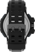 Timex Gwylio Digidol UFC i Ddynion gyda Deial Du a Strap Du TW5M51800