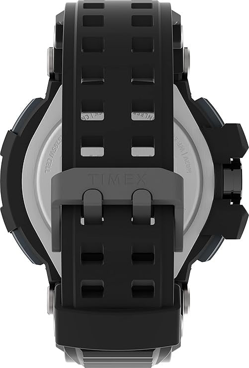 Timex Gwylio Digidol UFC i Ddynion gyda Deial Du a Strap Du TW5M51800