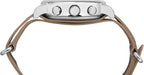 Timex Weekender Mens Chronograph Watch with Cream Indiglo Dial and Tan Leather Strap TWC063500