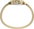 Timex Ladies Watch with Gold Plated Expanding Bracelet and Leather Strap TWG025300