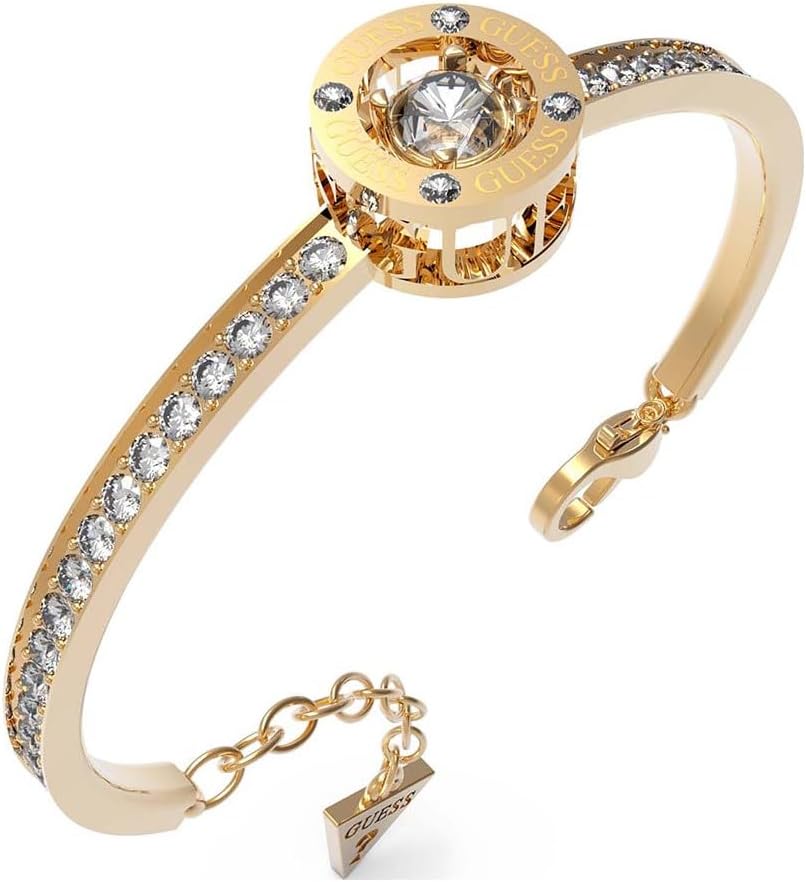 GUESS Ladies Solitaire Gold Plated Bracelet UBB01460YGL
