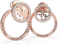 Clustdlysau Styd Logo Platiog Aur Rhosyn Guess Equilibre UBE79096