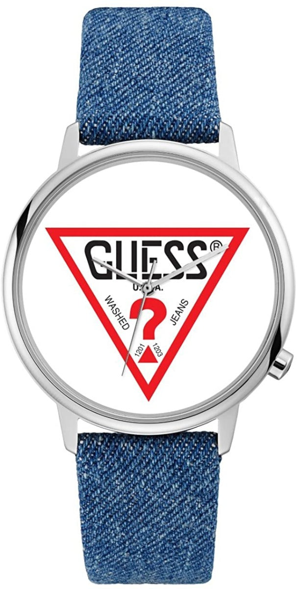Guess Hollywood Ladies Watch with Blue Denim Strap V1001M1