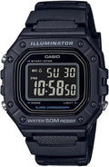 Casio Collection Mens Digital Watch with Black Dial and Black Strap W-218H-1BVEF