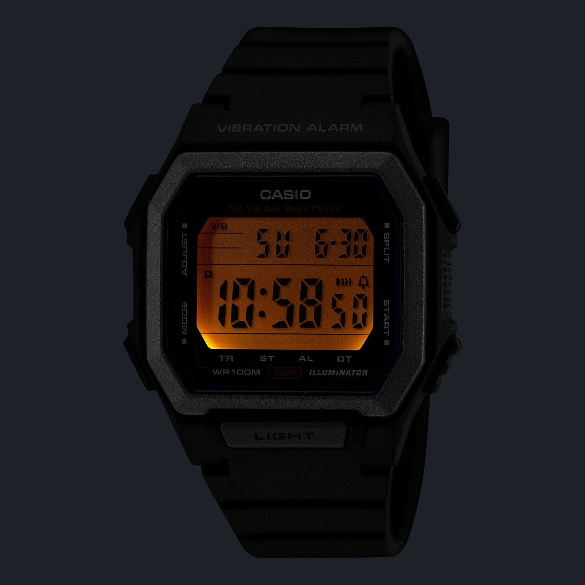 Casio Collection Mens Digital Watch with Black Strap W-738H-1AVEF