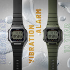 Casio Collection Mens Digital Watch with Green Strap W-738H-3AVEF