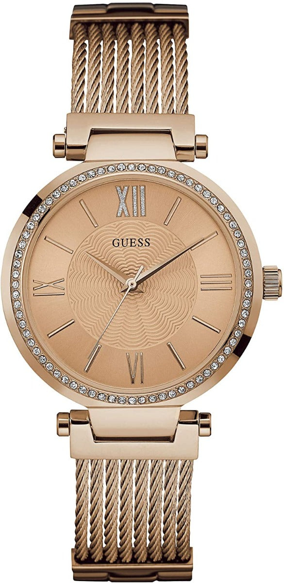 Guess Soho Ladies Watch with Rose Gold Dial and Rose Gold Bracelet W0638L4