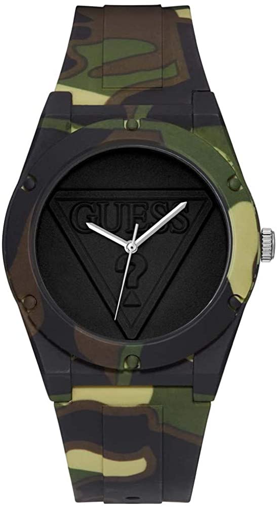 Guess Retro Pop Ladies Watch with Green Silicone Strap W0979L16