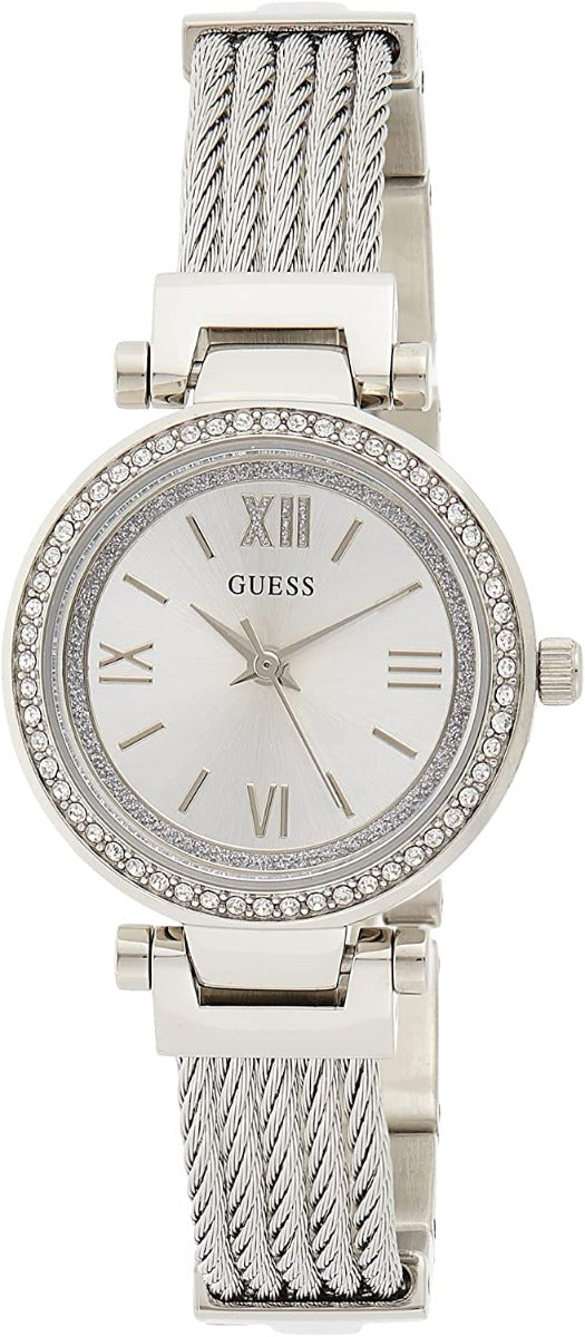 Guess Mini Soho Ladies Watch with Silver Sunray Dial and Silver Bracelet W1009L1