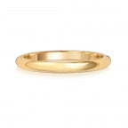 9ct Yellow Gold 2mm D Shape Wedding Band