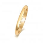 9ct Yellow Gold 2mm D Shape Wedding Band