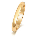 Modrwy Briodas Siâp D 2.5mm Aur Melyn 9ct