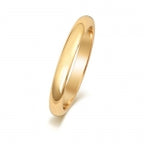 Modrwy Briodas Siâp D 2.5mm Aur Melyn 9ct
