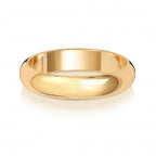 9ct Yellow Gold 4mm D Shape Wedding Band