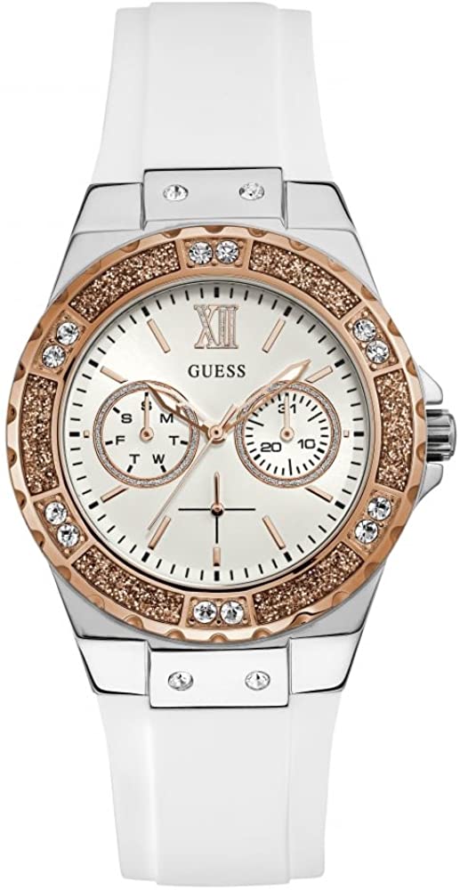 Guess Limelight Ladies Watch with White Silicone Strap W1053L2