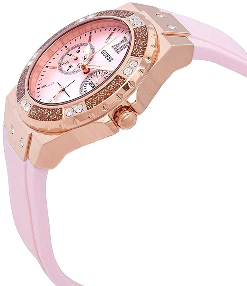 Gwylio Merched Guess Limelight gyda Strap Silicôn Pinc W1053L3