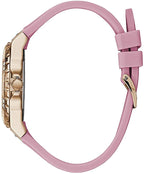 Gwylio Merched Guess Limelight gyda Strap Silicôn Pinc W1053L3