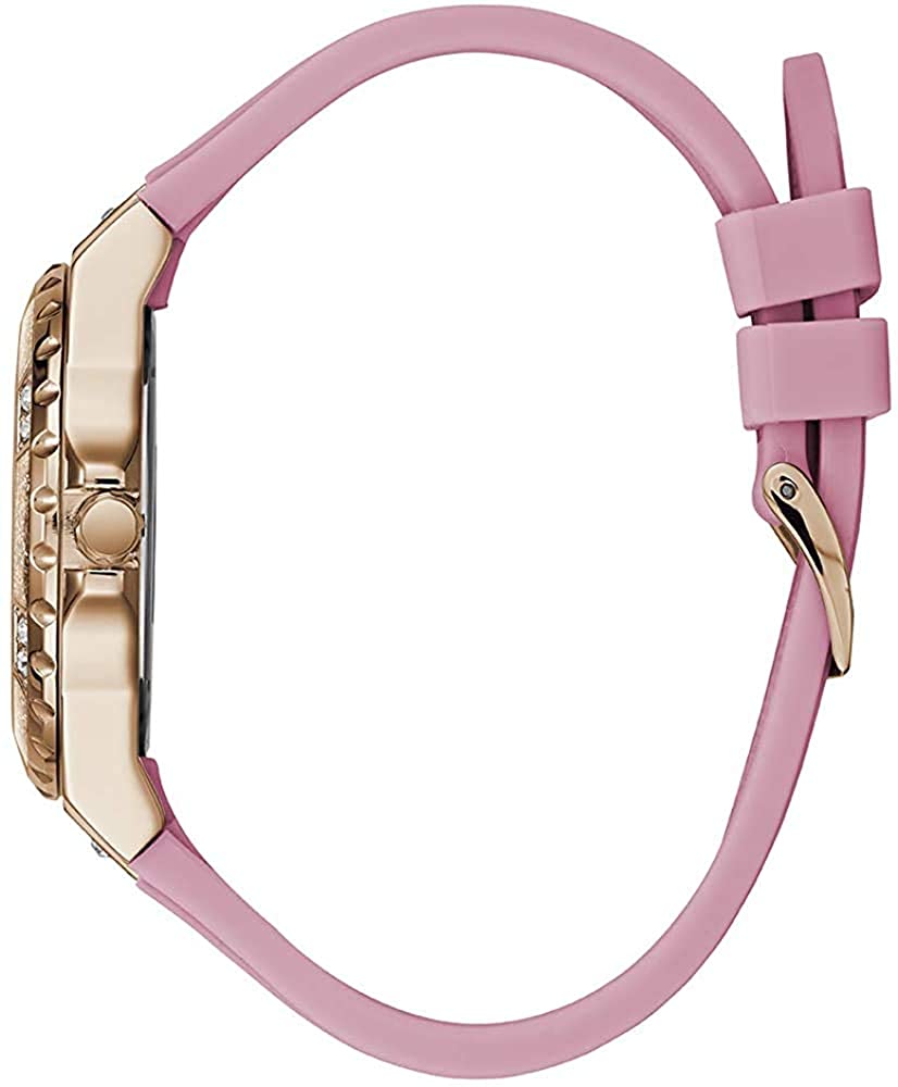 Gwylio Merched Guess Limelight gyda Strap Silicôn Pinc W1053L3