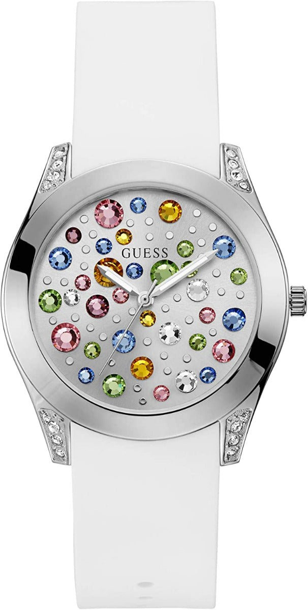 Guess Wonderlust Ladies Watch with White Silicone Strap W1059L1