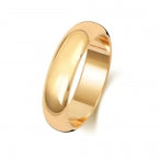 Band Priodas Siâp D 5mm Aur Melyn 9ct