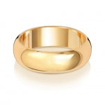 9ct Yellow Gold 6mm D Shape Wedding Band