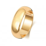 9ct Yellow Gold 6mm D Shape Wedding Band
